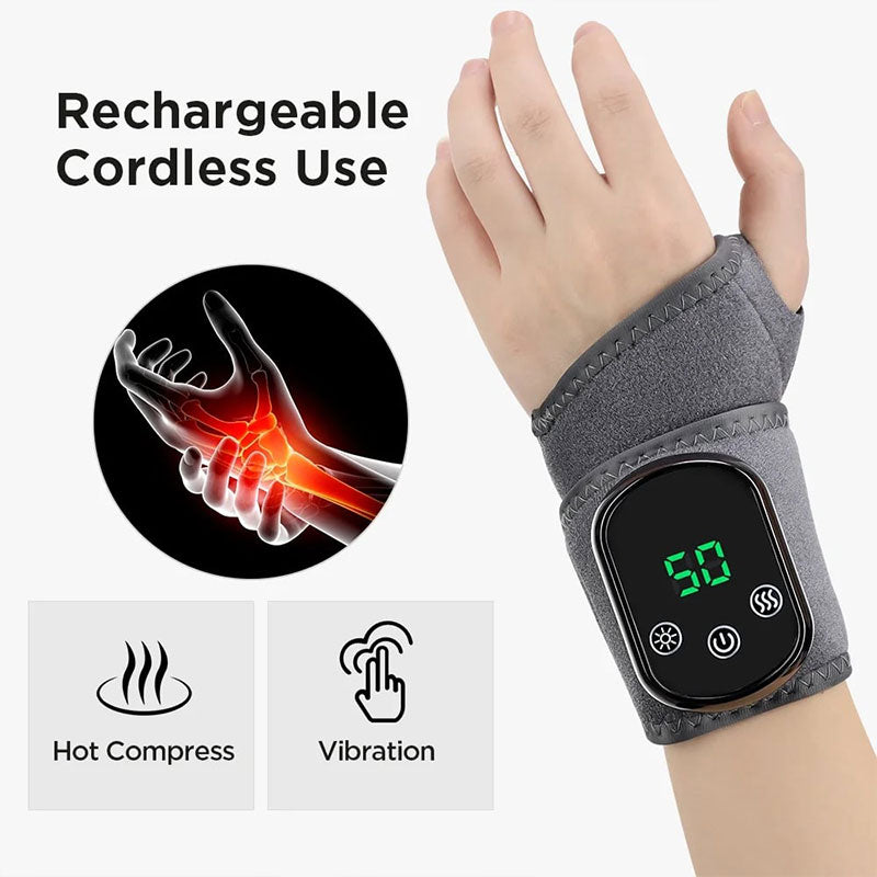 Three-stage vibration heat therapy massager for hands and feet