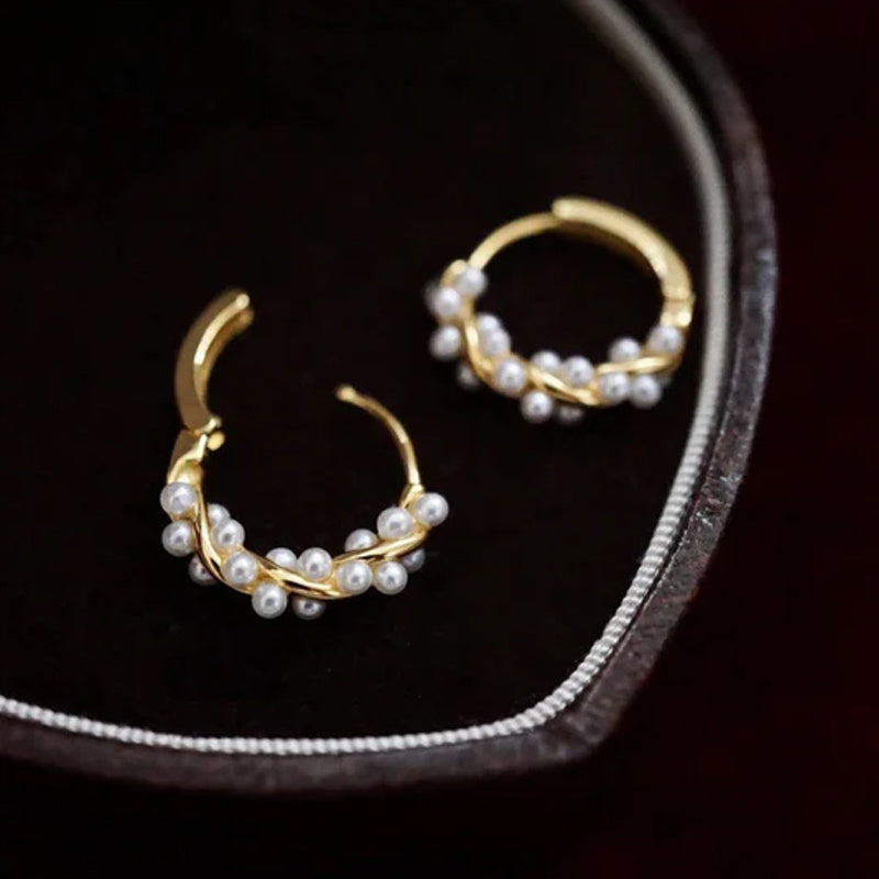 TWISTED PEARL EARRINGS (PAIR)