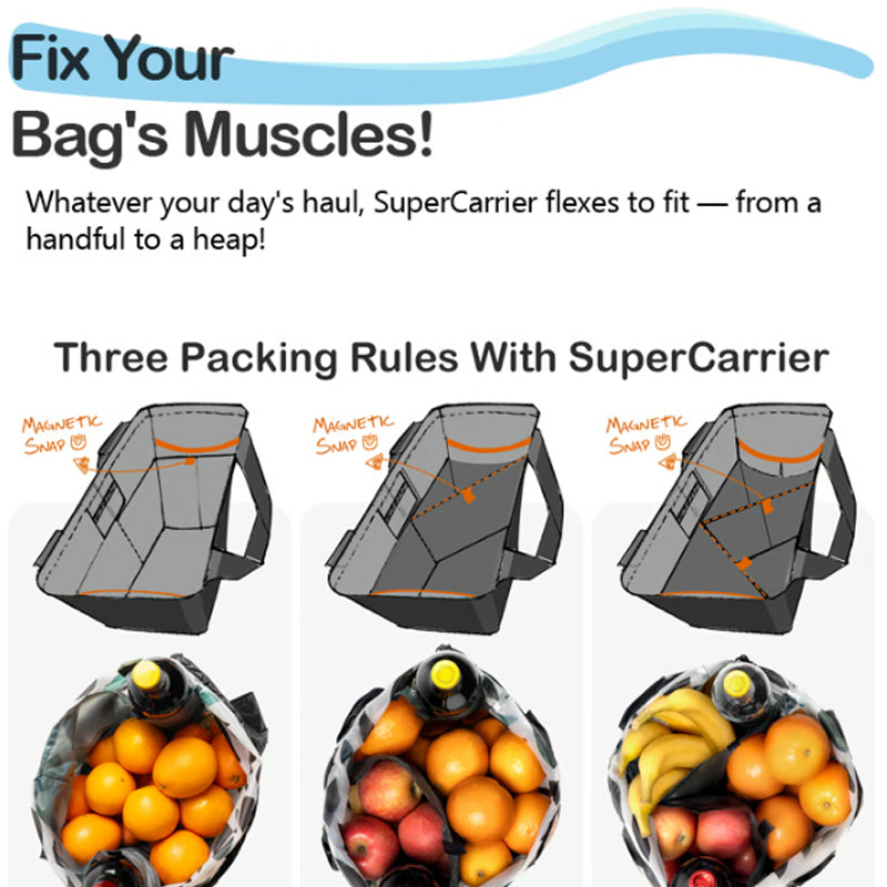 Foldable shoulder shopping bag