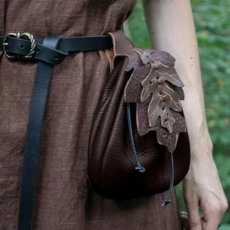 Medieval Leaf Belt Pouch