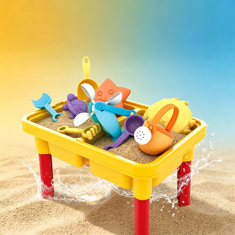 Kids Indoor & Outdoor Beach Water Table Playset – 15-Piece Set