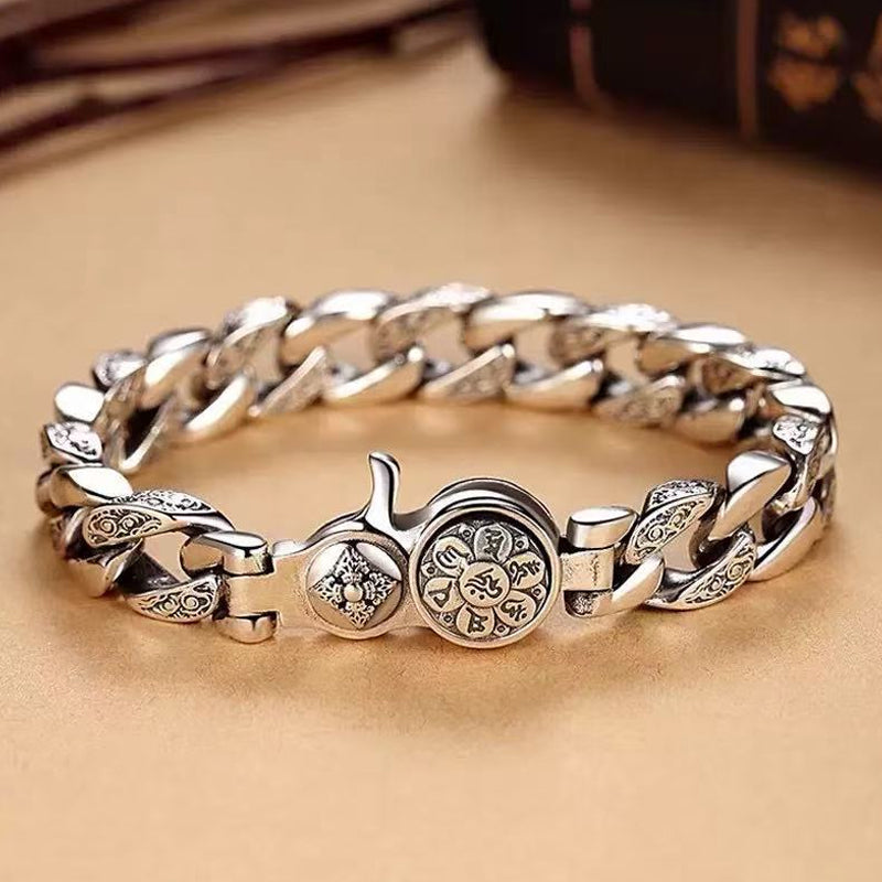 Vintage Rotatable Wide-Band Bracelet