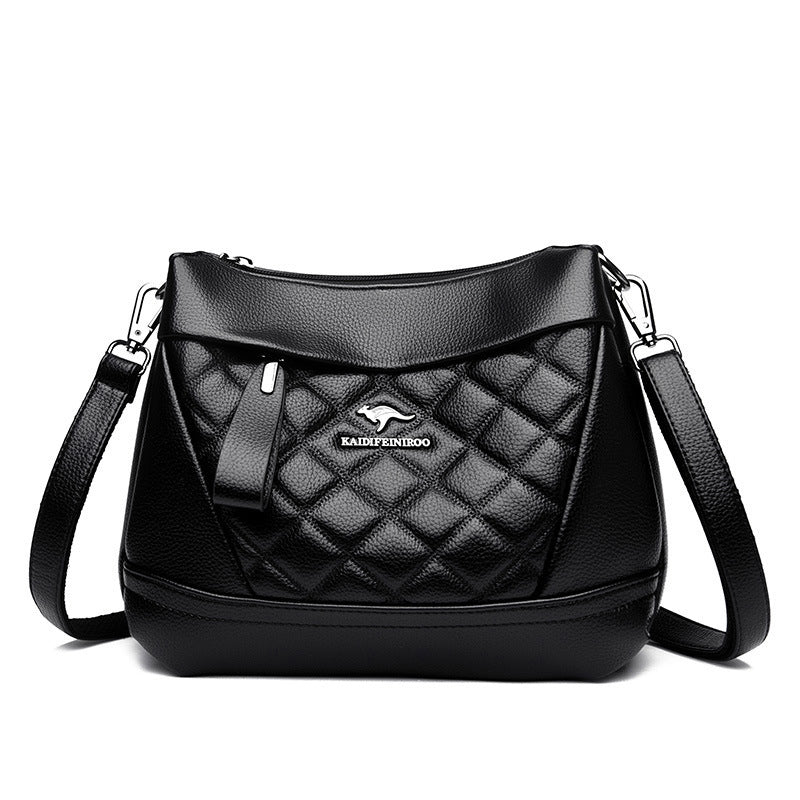 Rhomboid Pebbled Leather Bag