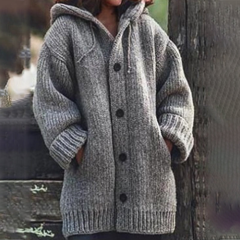 2023 NEW Button Down Hooded Knitted Cardigan👚