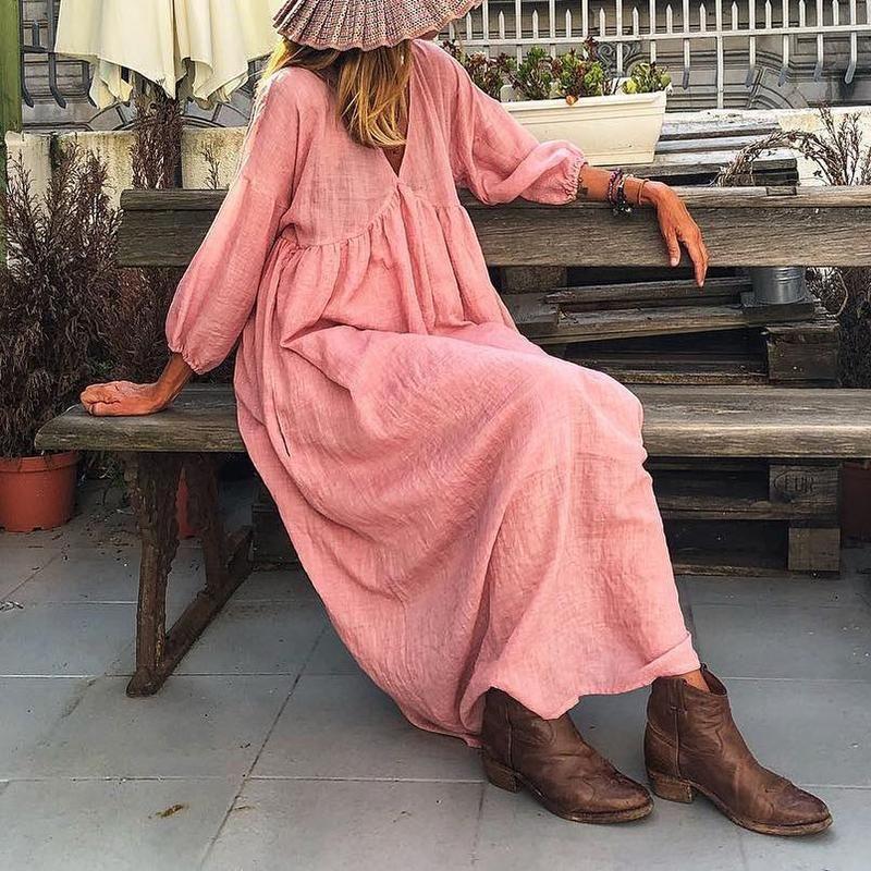 Women's Cotton Linen Dress