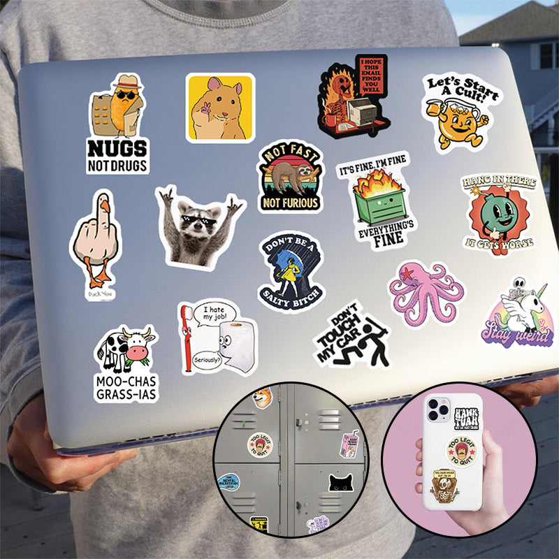130 PCS Funny Saying Sticker