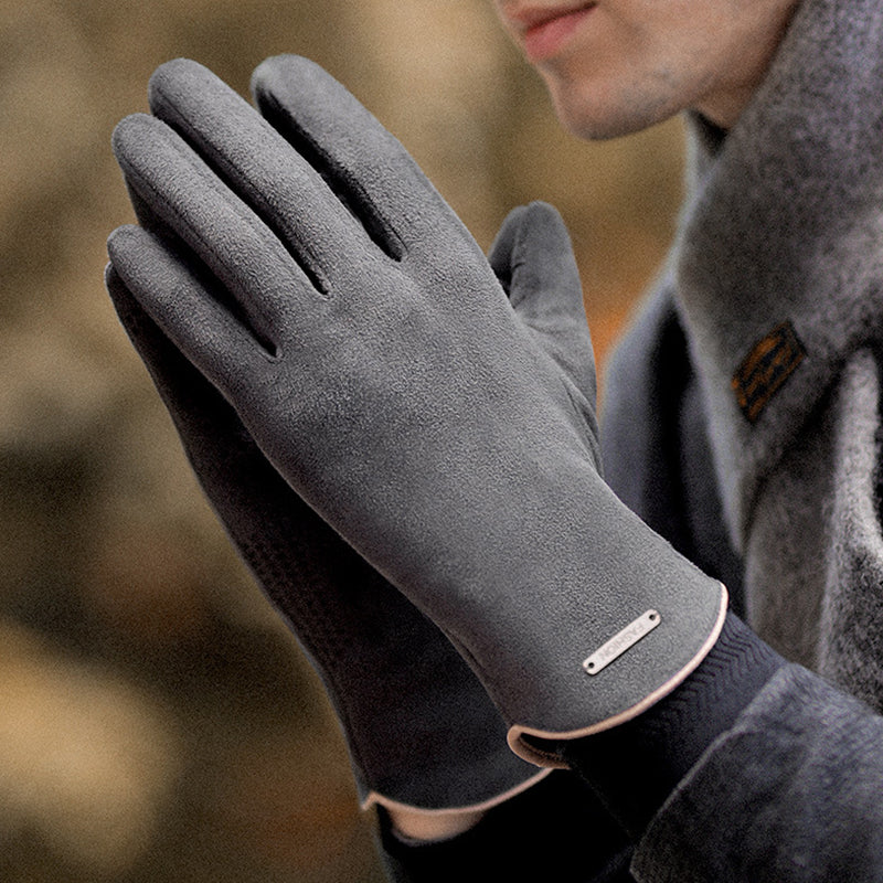 Cold-proof Suede Gloves