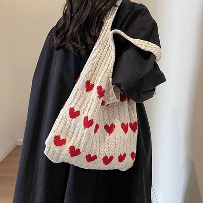 Knitted Love Tote Bag