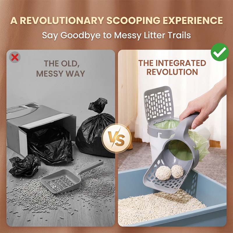 Cat Litter Scooper with Holder