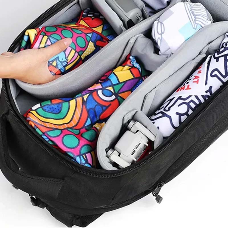 Cosmetic bag storage velcro