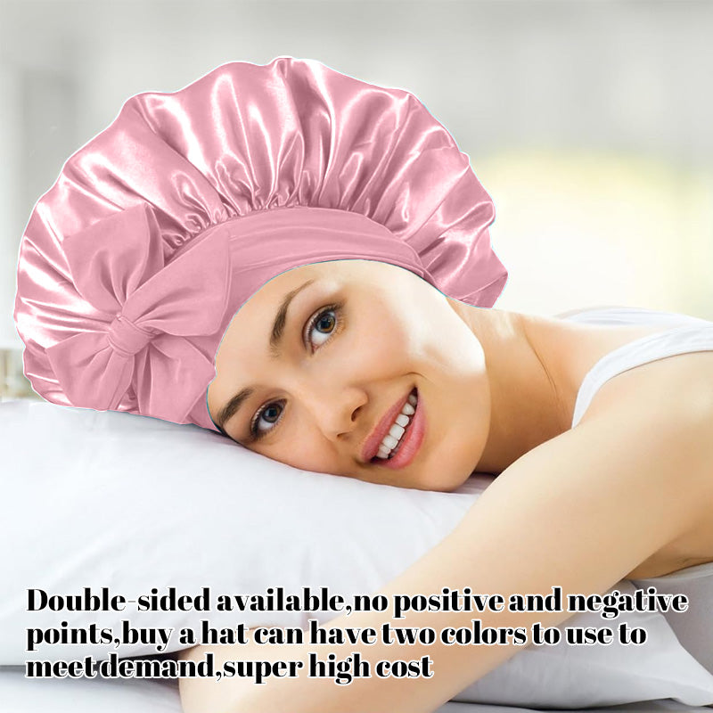Bow Stretch Wide Brim Floppy Sleeping Hat