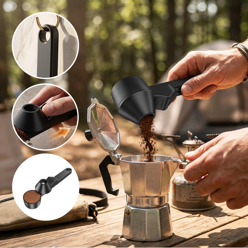 3-in-1 Coffee Measuring Spoon with Funnel & Leveler