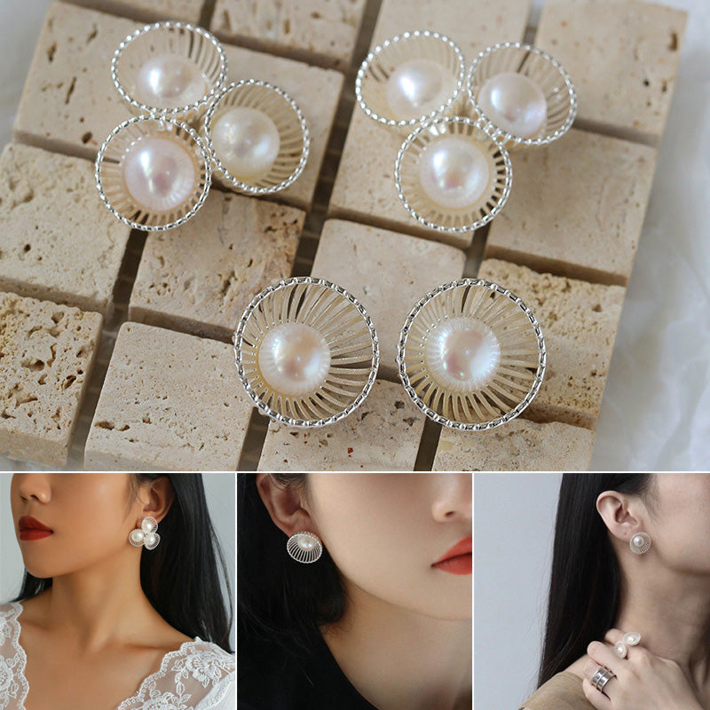 Unique Design Pearl Ear Stud