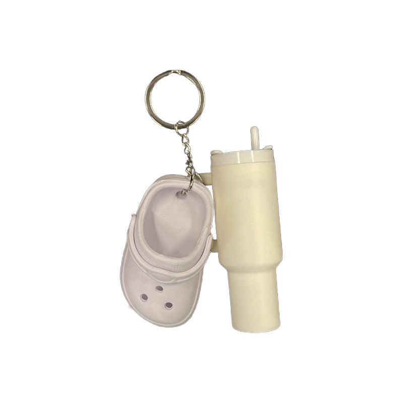 Ice Cup+Hole Shoe Keychain