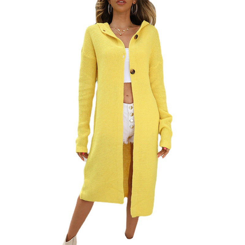 Hooded Knit Cardigan