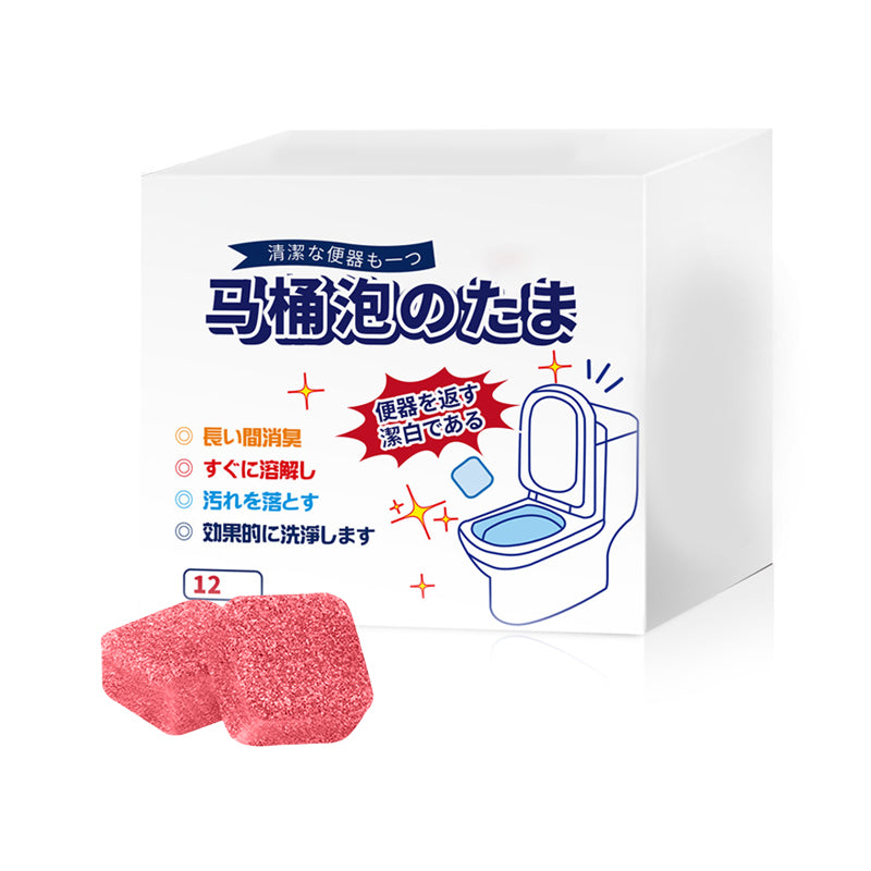 Effervescent tablets for cleaning toilets