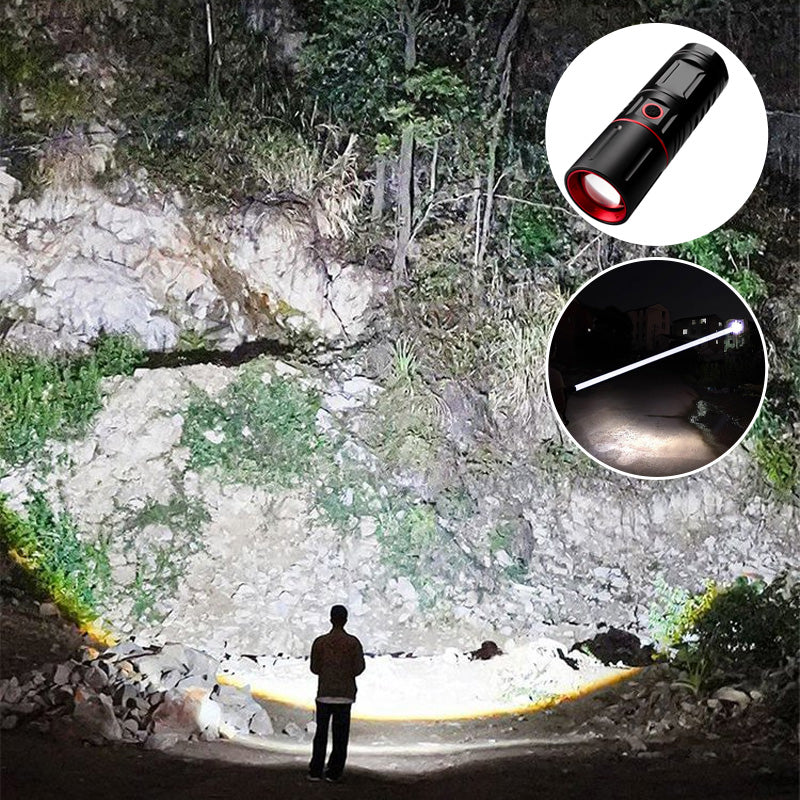 Telescopic Zoom Long-Range Outdoor Flashlight