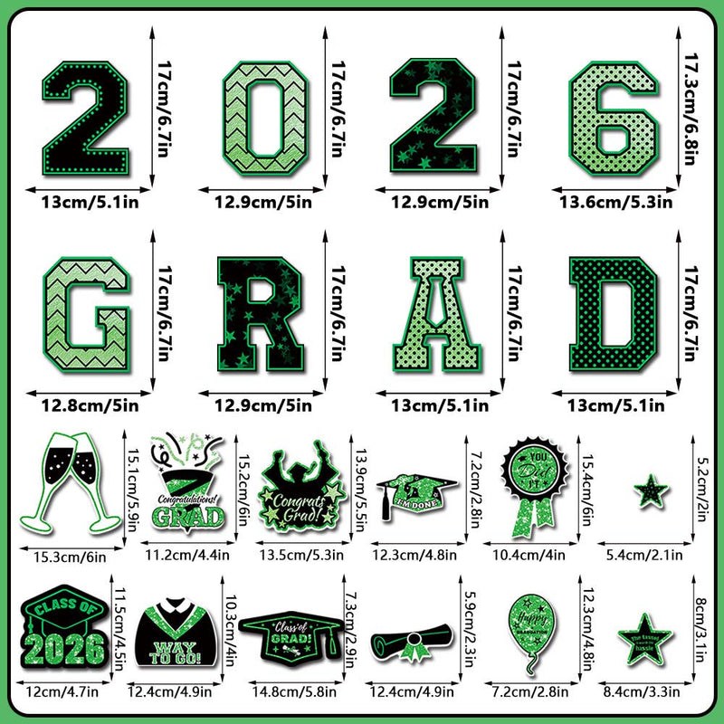 2026 Graduation Magnetic Car Decal Set