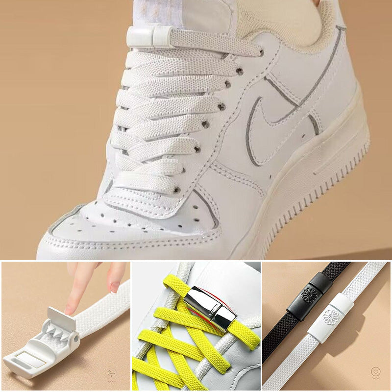 Lazy people's no-tie shoelaces