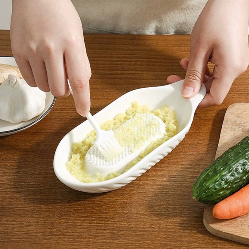 Ceramics Grater Plate with brush