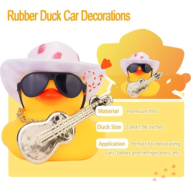 FUN RUBBER DUCK DASHBOARD DECORATION, 15 pcs