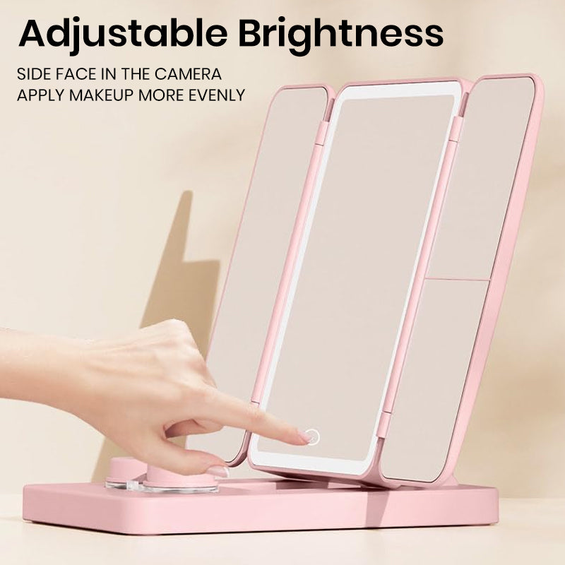 Rechargeable Folding LED Makeup Mirror