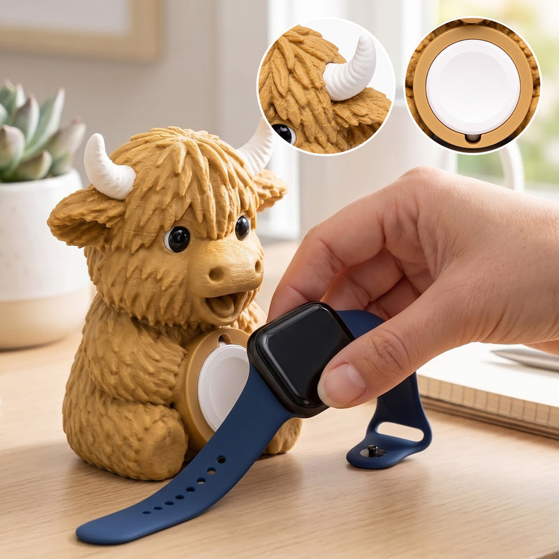 Highland Cow Apple Watch Stand Holder