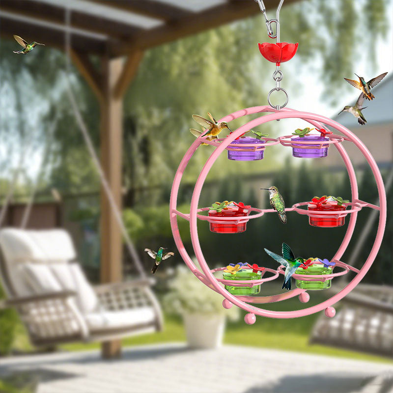 Metal Hanging Hummingbird Feeder