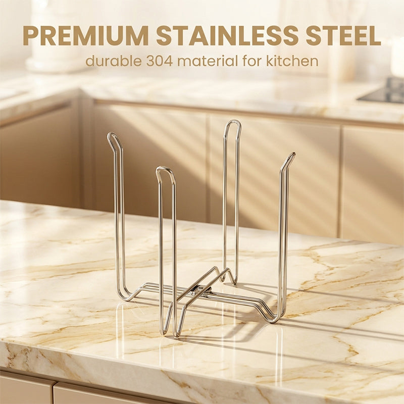 Foldable 304 Stainless Steel Trash Bag Holder