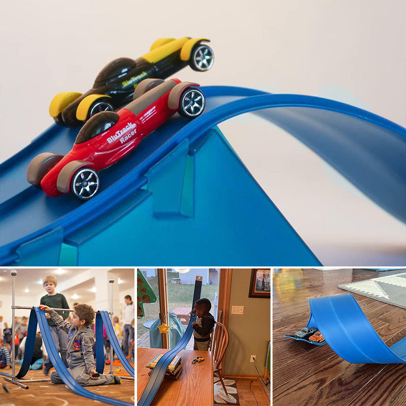 Magnetic track racing car