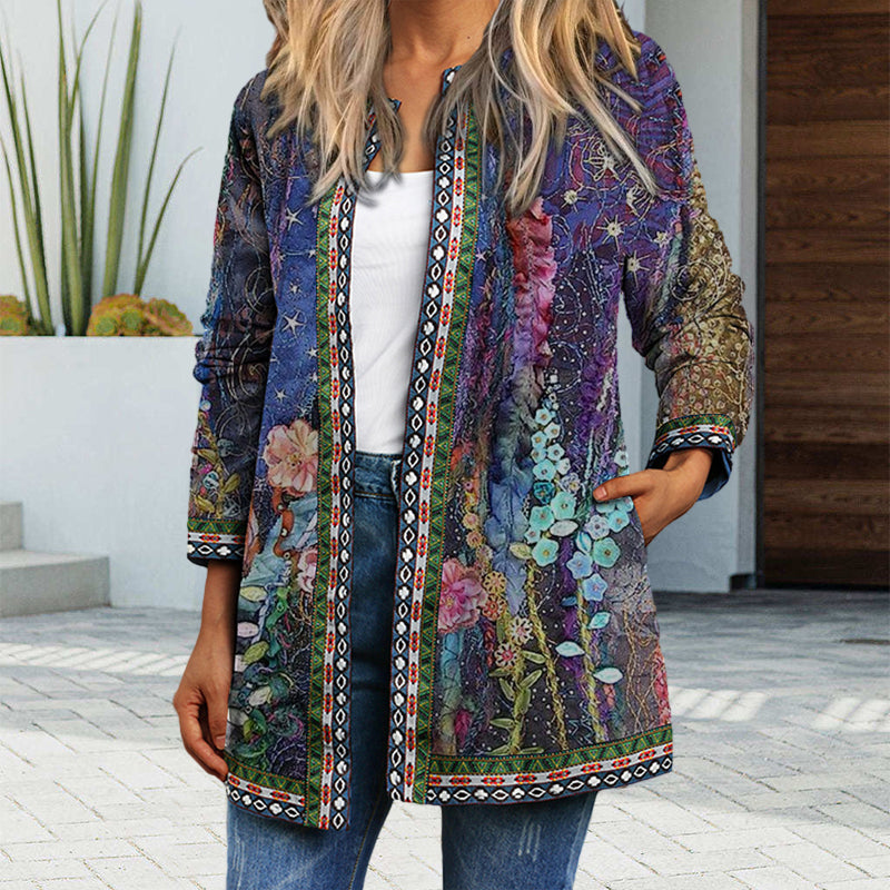 Women's Casual Floral Print Jacket