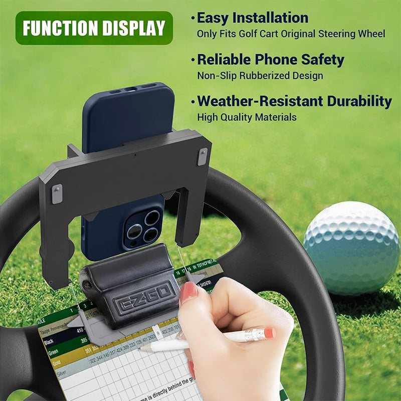 Golf Cart Steering Wheel Phone Mount