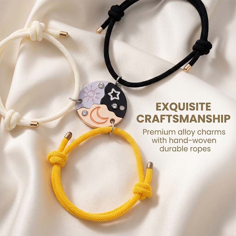 Sun Moon Star Magnetic Bracelet Set