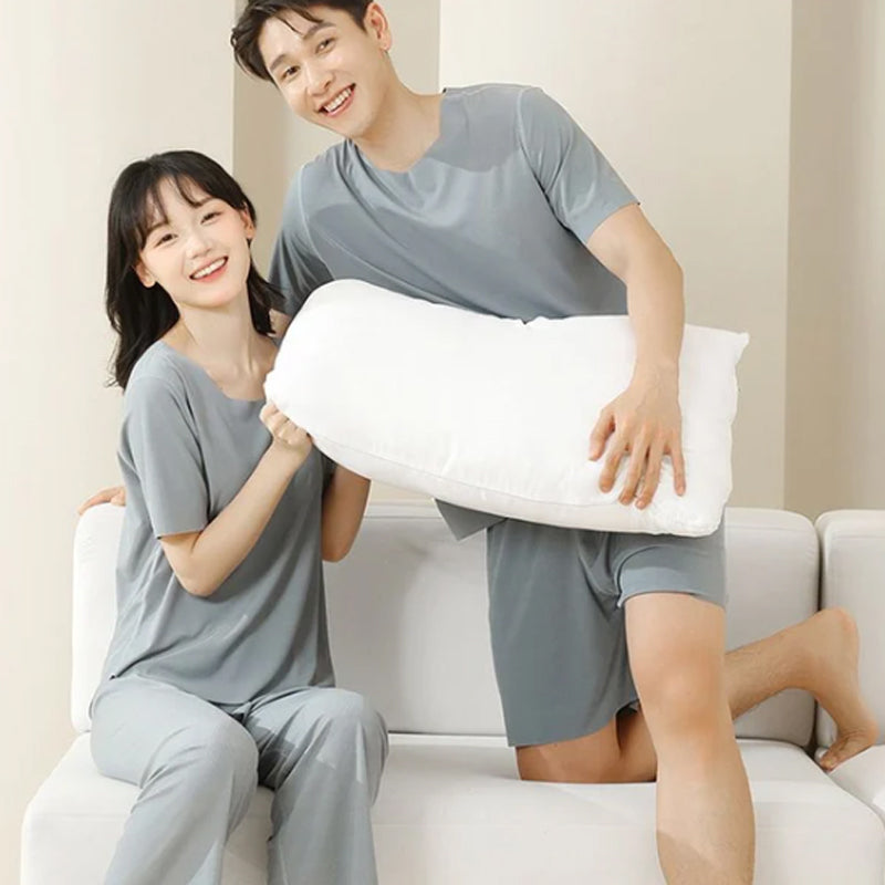 Soft Comfortable Ice Silk Short Sleeve