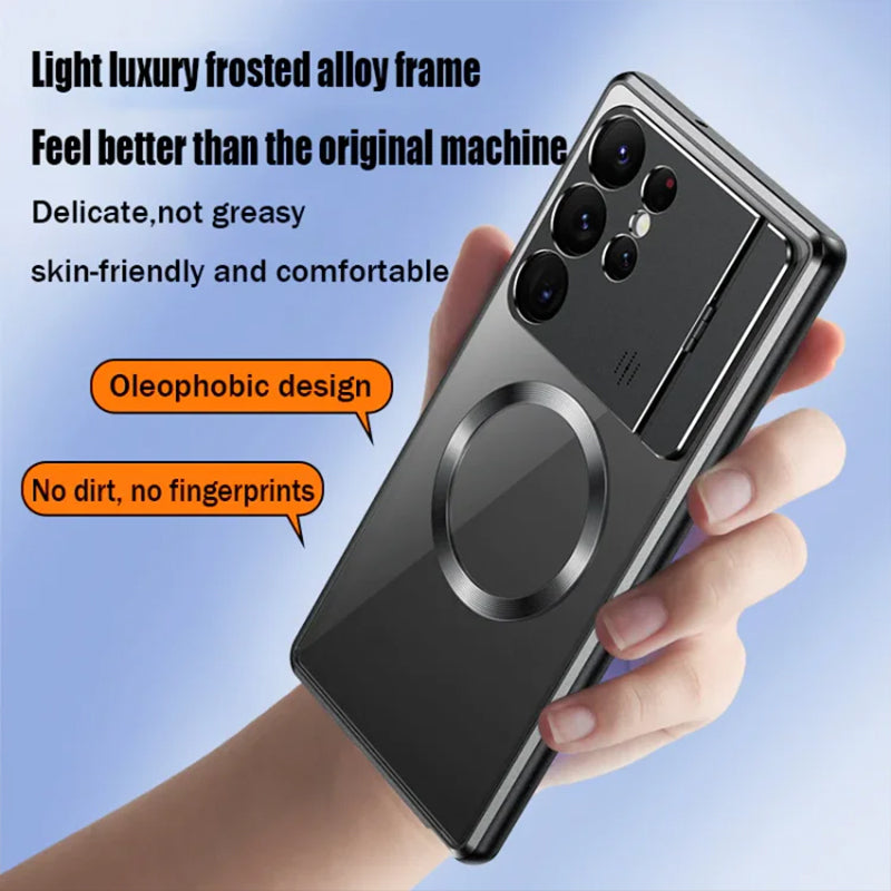 Magnetic Suction Folding Bracket Aromatherapy Phone Case For Samsung