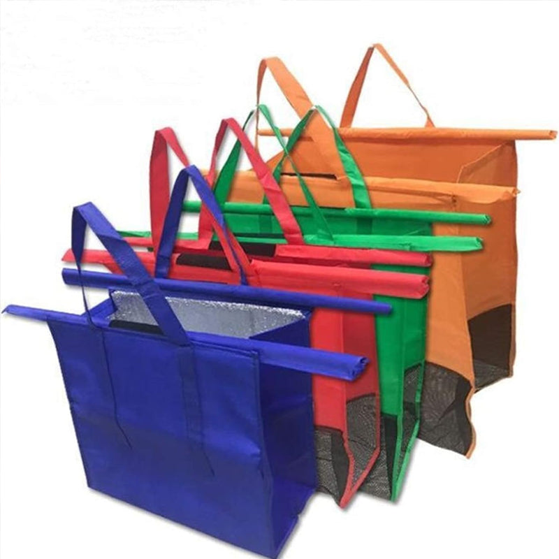 Supermarket Trolley Shopping Bag Thermal Bag(4 pcs)