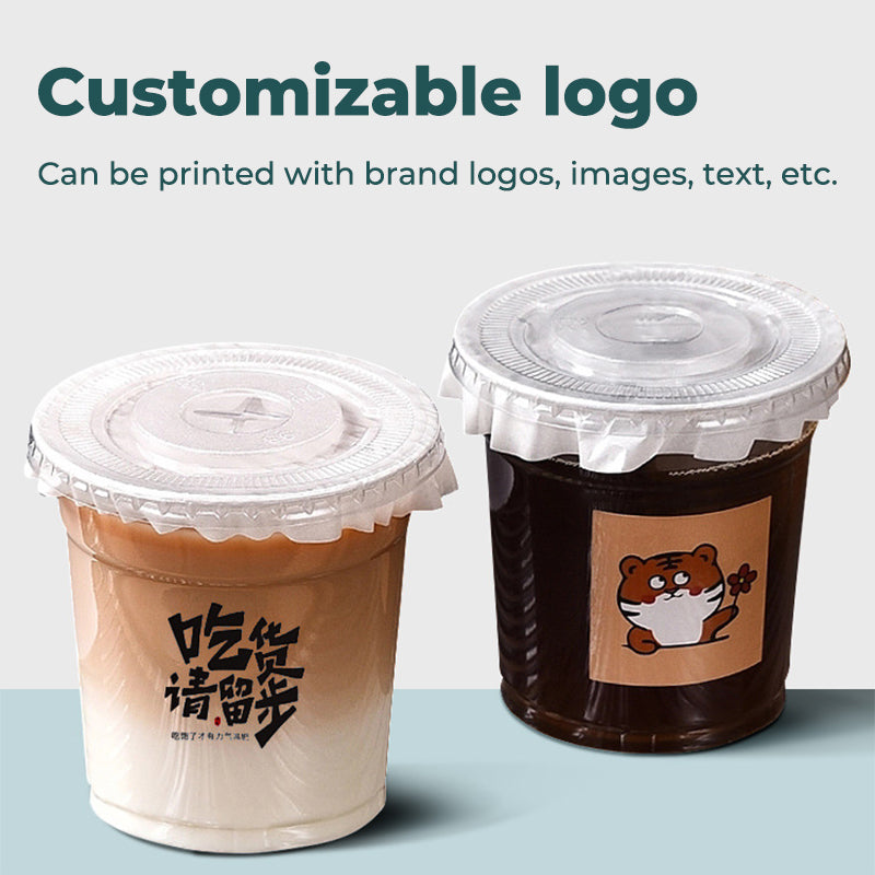 Clear Plastic Cups with Flat Lids