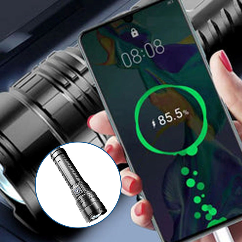 Multifunctional White Laser Telescopic Zoom Tactical Flashlight