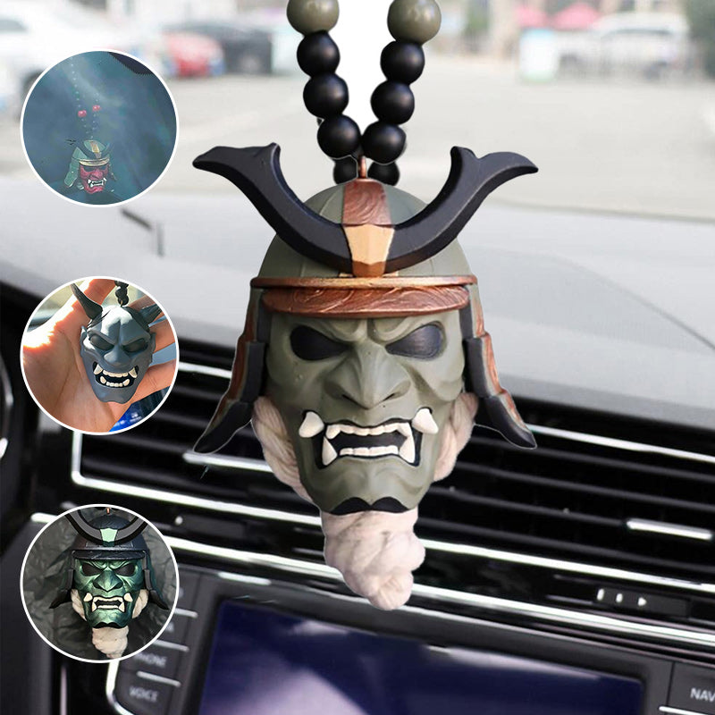 Samurai Assassin Demon Mask Car Pendant