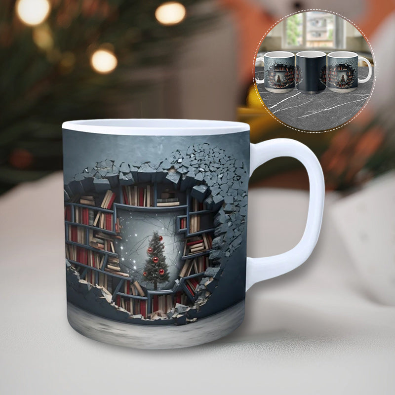 3D Bookshelf Coffee Mug