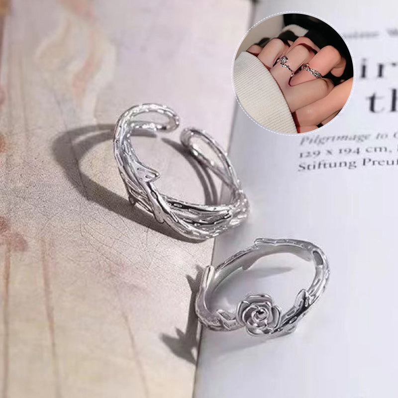 Thorn & Rose Couple Rings