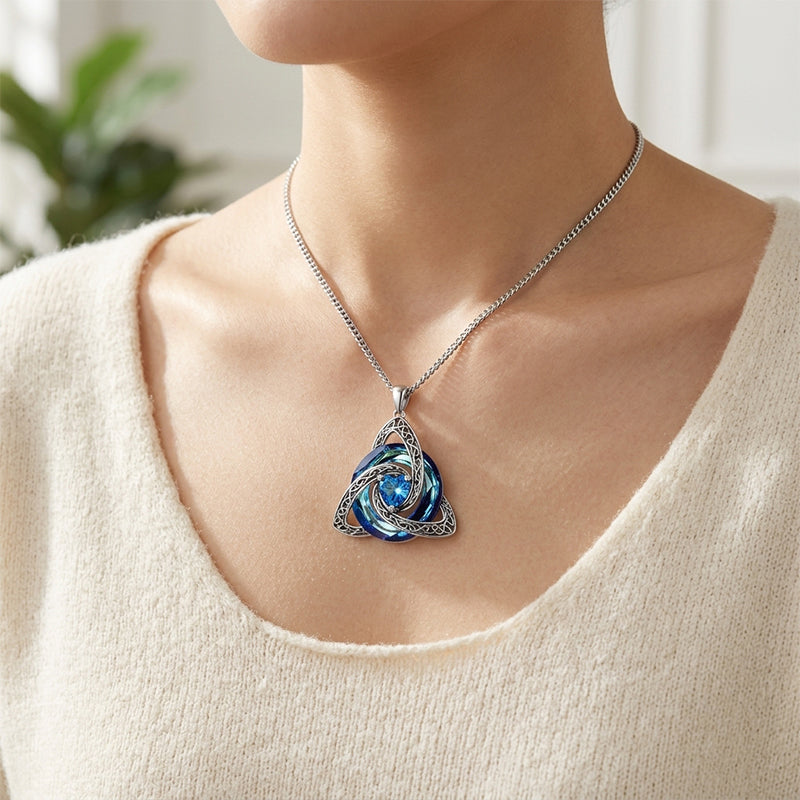 12-Month Celtic Birthstone Necklace