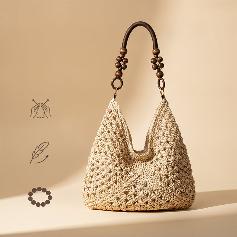 Woven Straw Summer Tote Bag