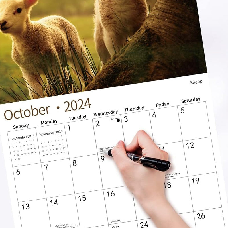 2024 Animals Wall Calendar
