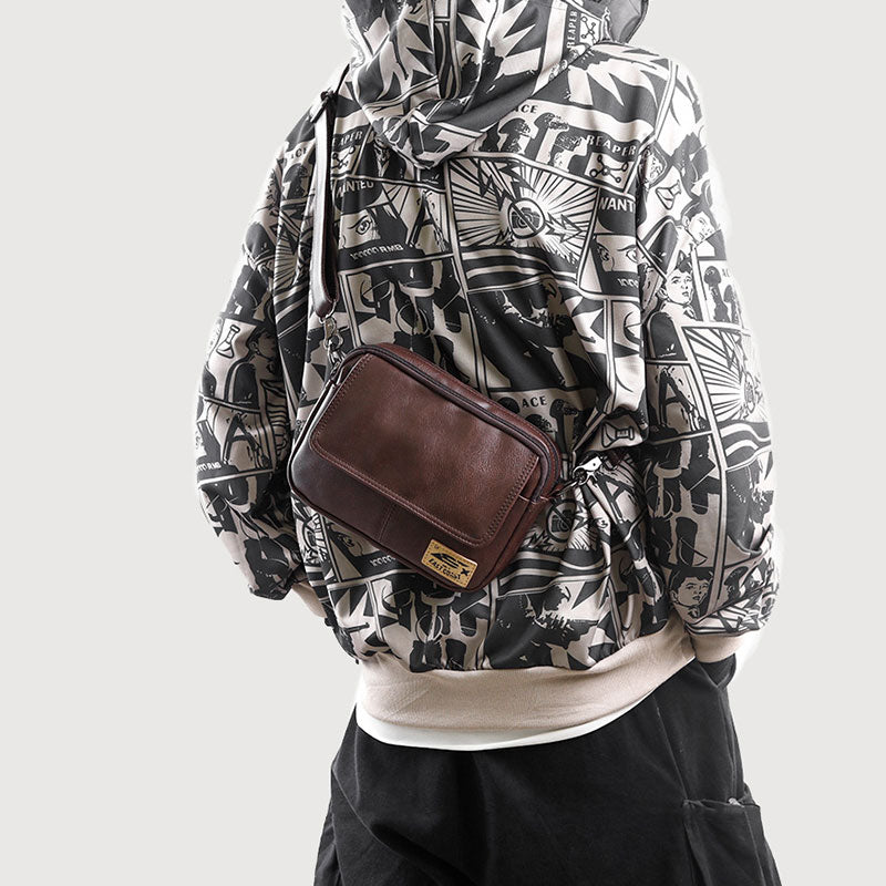 Square Vintage Messenger Bag