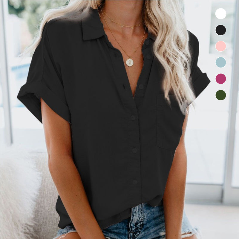 Solid Color Loose Oversized Shirt