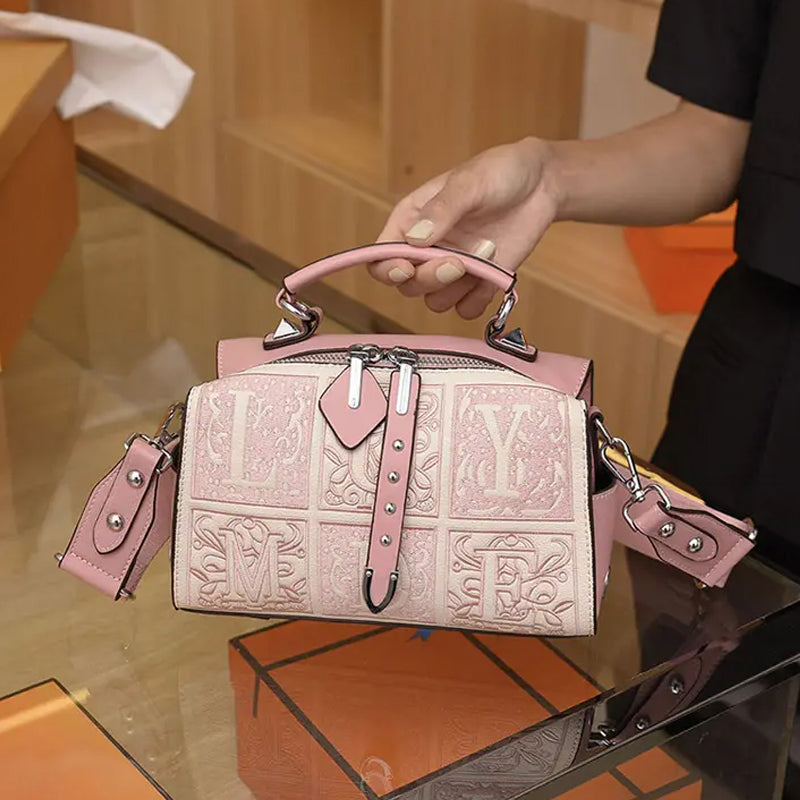 Embroidered Messenger Bag