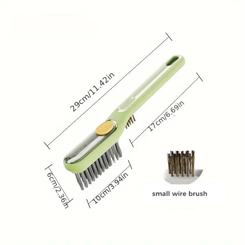 Multi-functional liquid-filled crevice brush