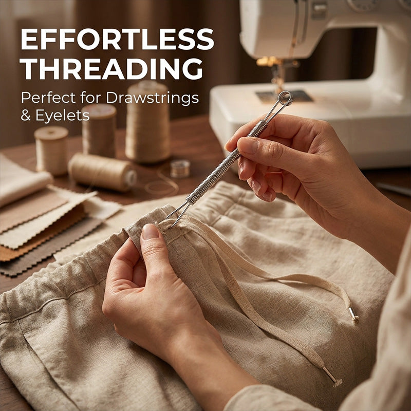 Spring Drawstring Needle Threader