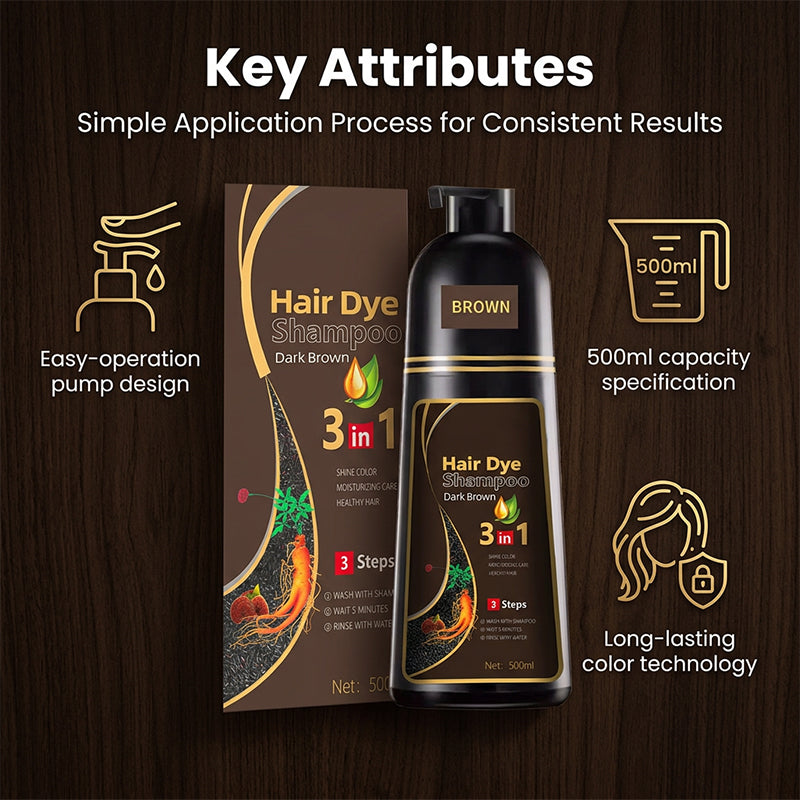 Herbal 3-in-1 Hair Dye Shampoo
